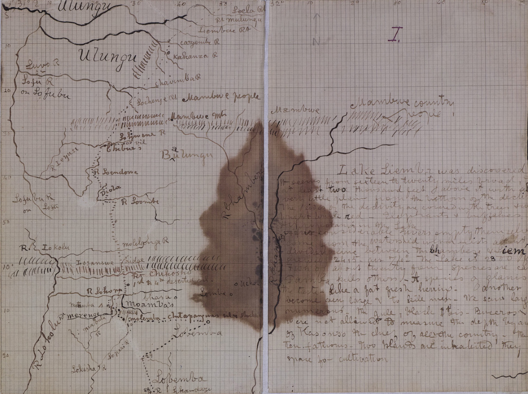 David Livingstone, Map of Central African Lakes, 1867-1872, detail. Copyright National Library of Scotland. Creative Commons Share-alike 2.5 UK: Scotland (https://creativecommons.org/licenses/by-nc-sa/2.5/scotland/). David Livingstone, Map of Central African Lakes, 1867-1872, detail. Copyright National Library of Scotland. Creative Commons Share-alike 2.5 UK: Scotland (https://creativecommons.org/licenses/by-nc-sa/2.5/scotland/).