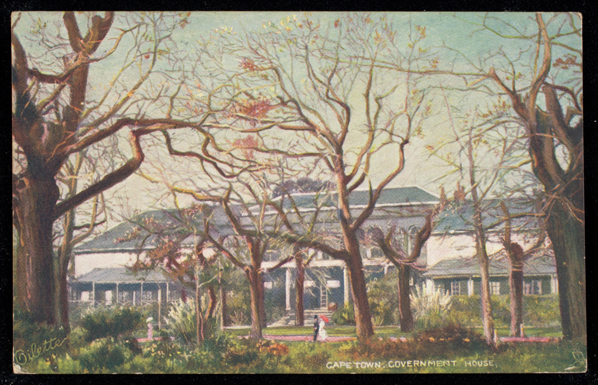 Postcard of Government House, Cape Town. Raphael Tuck & Sons, c. 1910. Courtesy of the Internet Archive (https://archive.org/details/nby_LL5657).