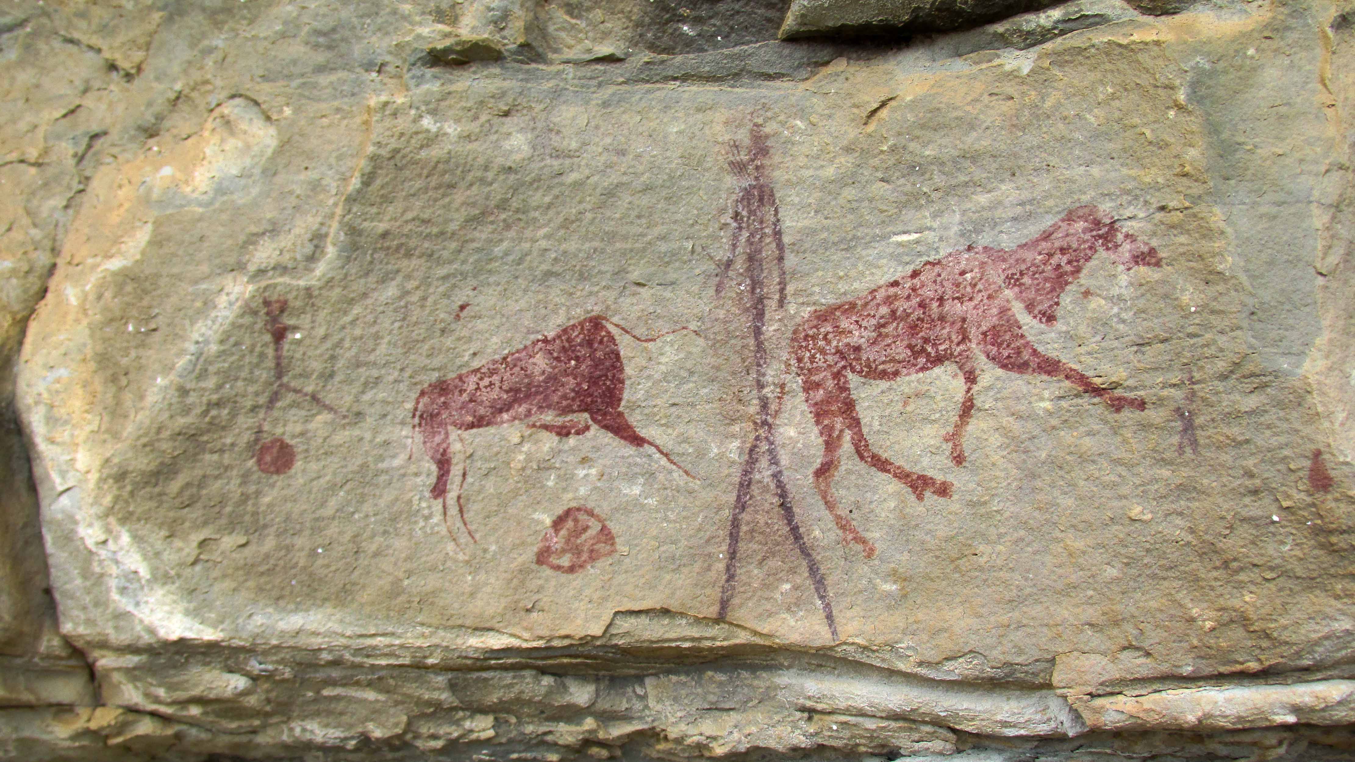 An example of San rock art found in the Ukhahlamba/Drakensberg World Heritage Site. Copyright Jared McDonald. Creative Commons Attribution-NonCommercial 3.0 Unported(https://creativecommons.org/licenses/by-nc/3.0/).