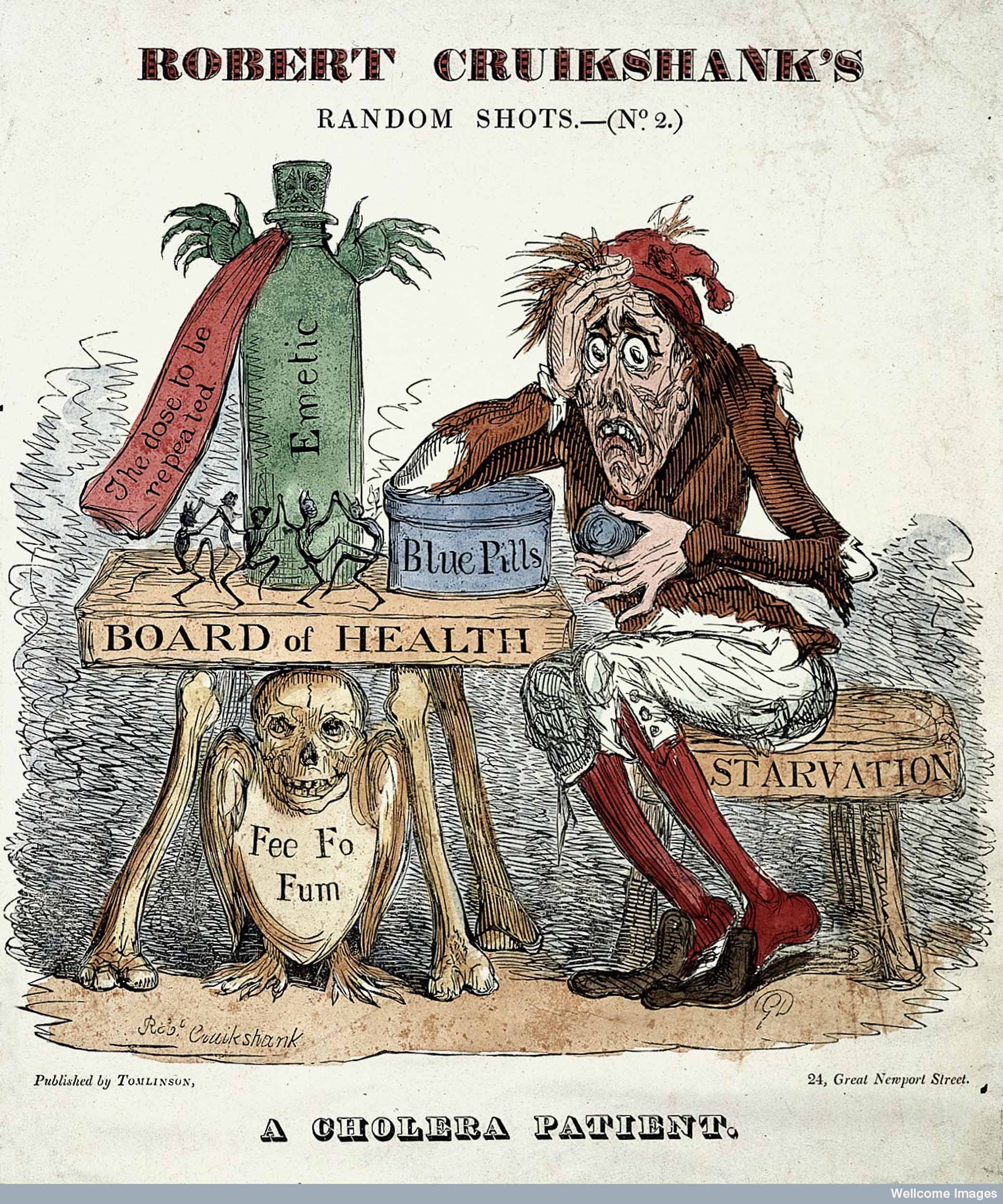 A cholera patient, by Robert Cruikshank. Copyright Wellcome Library, London. Creative Commons Attribution 4.0 International (https://creativecommons.org/licenses/by/4.0/). A cholera patient, by Robert Cruikshank. Copyright Wellcome Library, London. Creative Commons Attribution 4.0 International (https://creativecommons.org/licenses/by/4.0/).