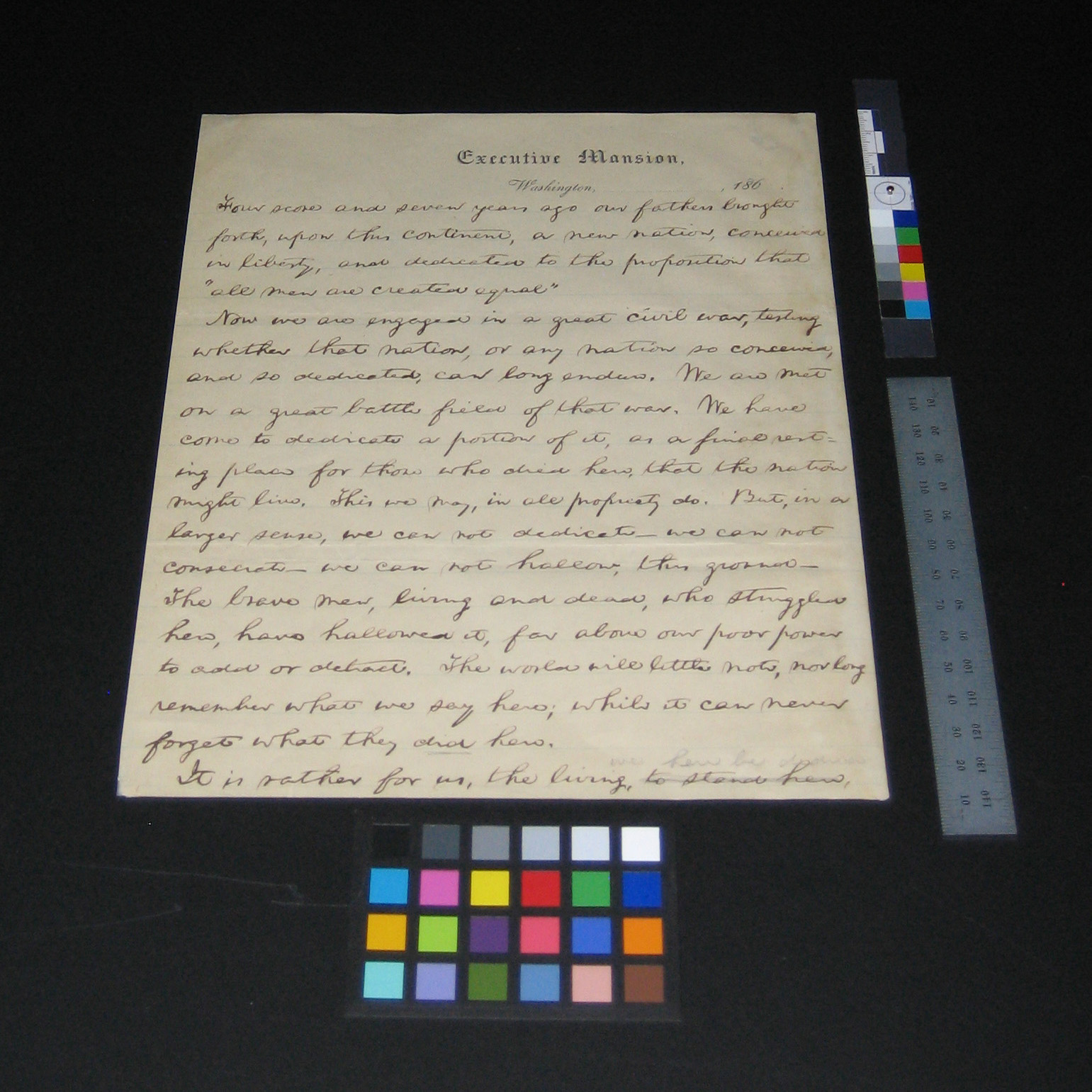 The 'Nicolay Copy' of the Gettysburg Address. Library of Congress. The 'Nicolay Copy' of the Gettysburg Address. Library of Congress.