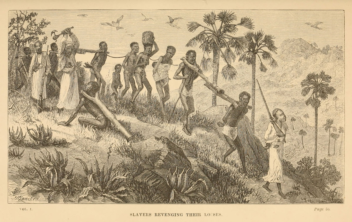 Slavers Revenging Their Losses. Illustration from Livingstone 1874,1:opposite 56. Courtesy of Internet Archive