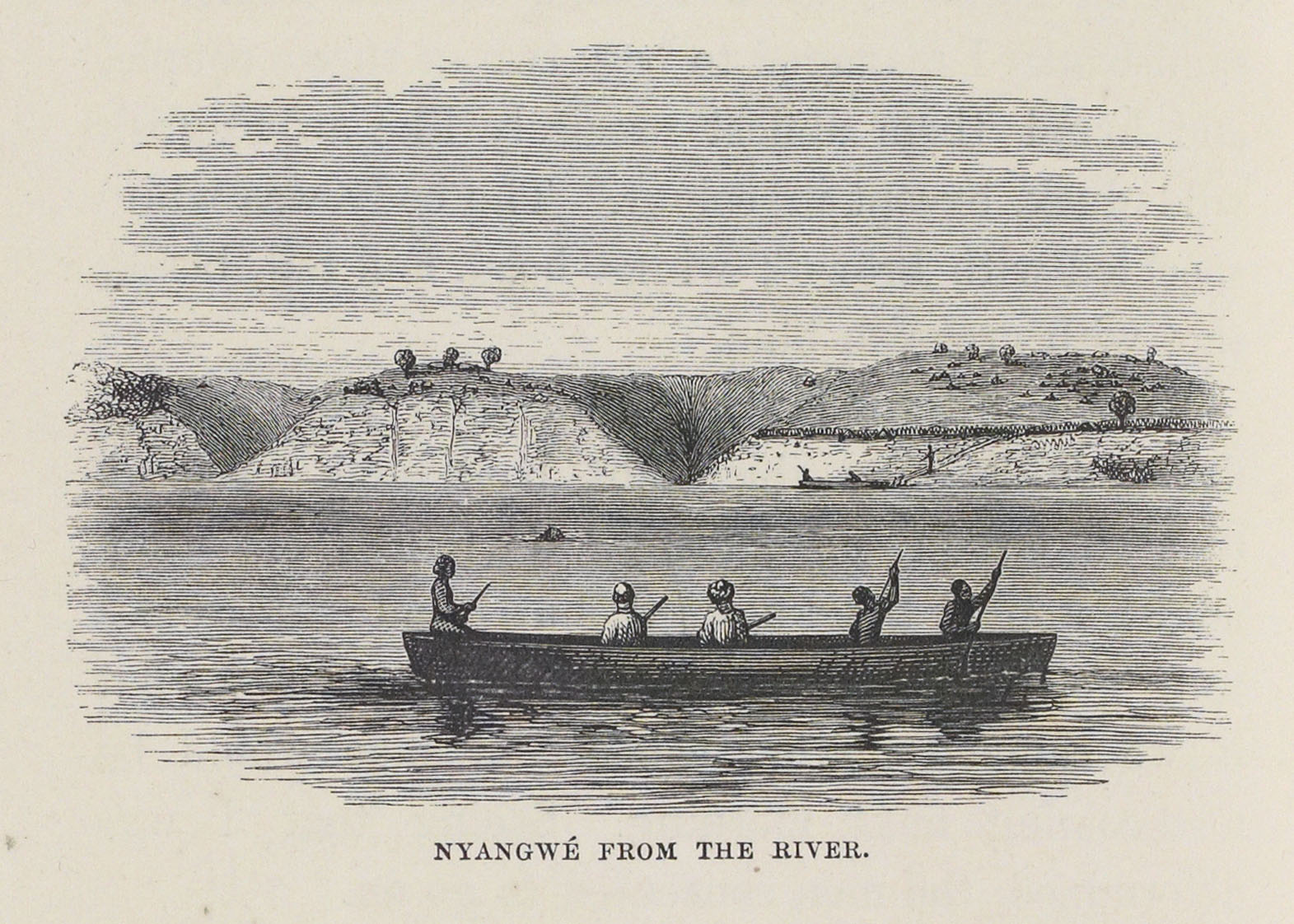 Nyangwe from the River. Illustration from Cameron's Across Africa (1877a,1:378). Copyright National Library of Scotland. Creative Commons Share-alike 2.5 UK: Scotland (https://creativecommons.org/licenses/by-nc-sa/2.5/scotland/). Nyangwe from the River. Illustration from Cameron's Across Africa (1877a,1:378). Copyright National Library of Scotland. Creative Commons Share-alike 2.5 UK: Scotland (https://creativecommons.org/licenses/by-nc-sa/2.5/scotland/).