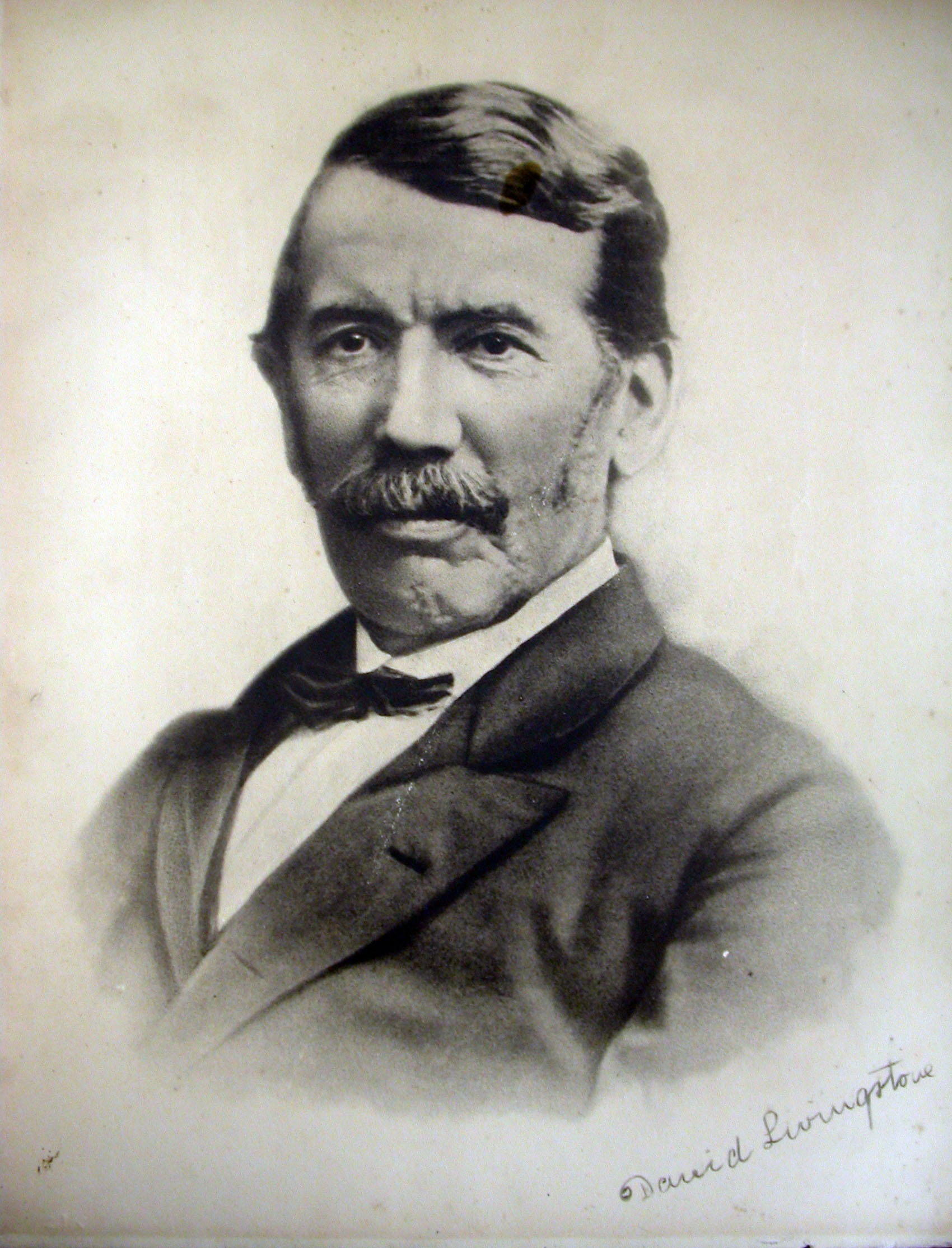 Photograph of David Livingstone, 1857. Copyright David Livingstone Centre. Object images used by permission. May not be reproduced without the express written consent of the National Trust for Scotland, on behalf of the Scottish National Memorial to David Livingstone Trust. Photograph of David Livingstone, 1857. Copyright David Livingstone Centre. Object images used by permission. May not be reproduced without the express written consent of the National Trust for Scotland, on behalf of the Scottish National Memorial to David Livingstone Trust.