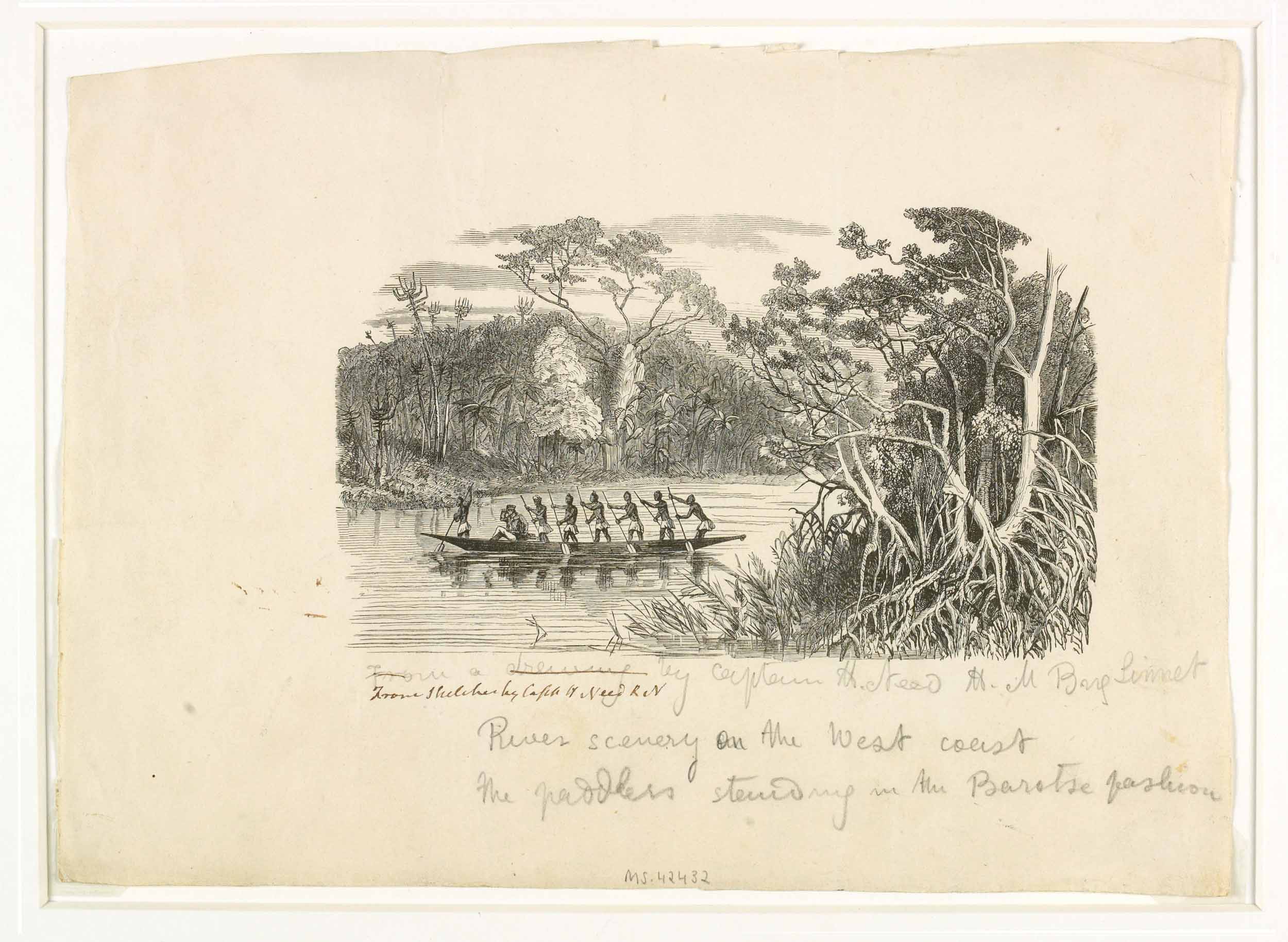 River Scenery on the West Coast (David Livingstone's Annotated Proof), c.1856-1857, by David Livingstone. Copyright National Library of Scotland. Creative Commons Share-alike 2.5 UK: Scotland (https://creativecommons.org/licenses/by-nc-sa/2.5/scotland/). River Scenery on the West Coast (David Livingstone's Annotated Proof), c.1856-1857, by David Livingstone. Copyright National Library of Scotland. Creative Commons Share-alike 2.5 UK: Scotland (https://creativecommons.org/licenses/by-nc-sa/2.5/scotland/).