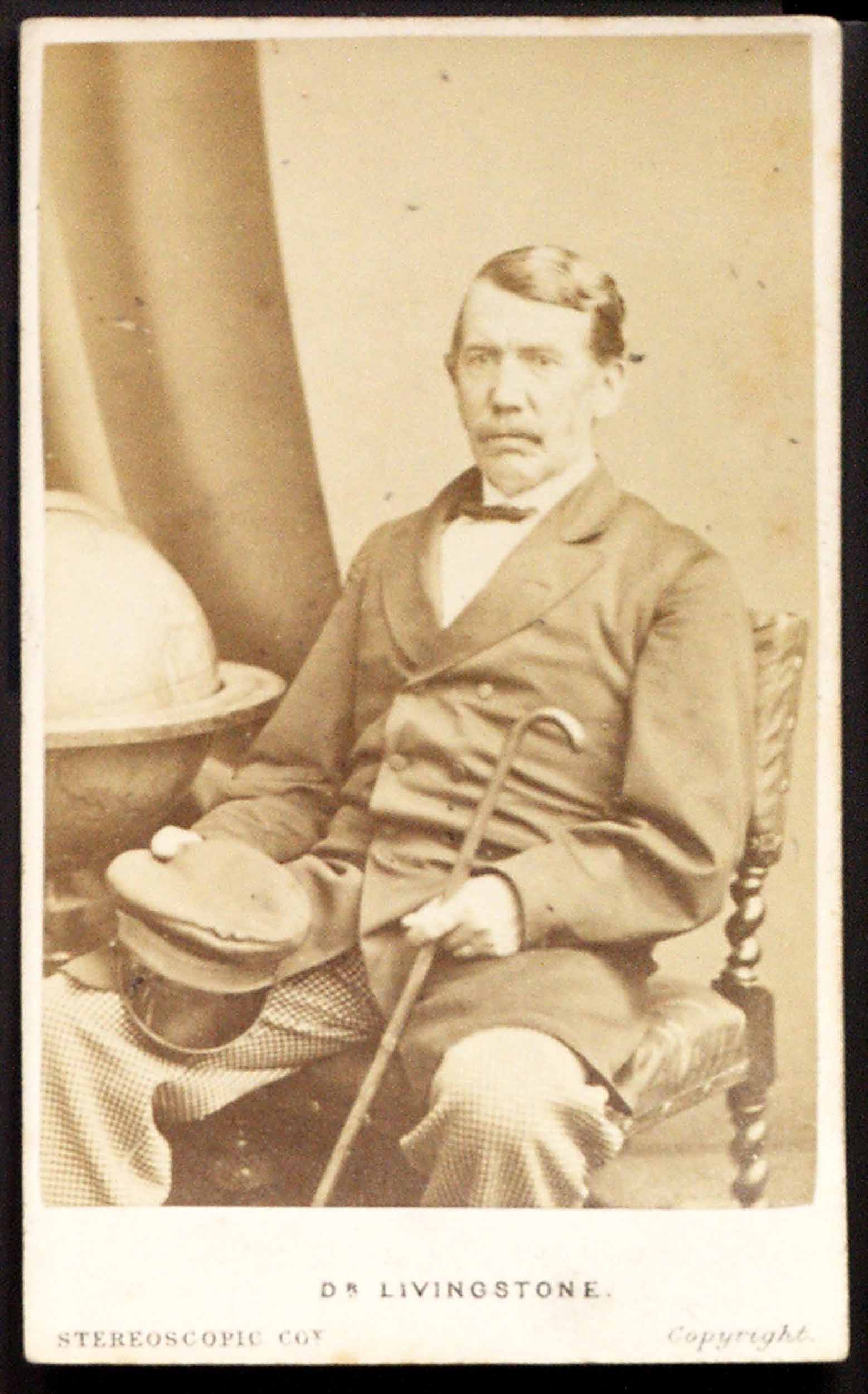 Carte de Visit, Portrait of David Livingstone, by P.E. Chappuis. Image courtesy of the Smithsonian Libraries, Washington, D.C. Carte de Visit, Portrait of David Livingstone, by P.E. Chappuis. Image courtesy of the Smithsonian Libraries, Washington, D.C.
