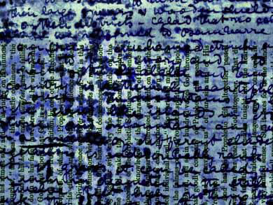 Processed spectral image of a page from Livingstone's 1870 Field Diary (Livingstone 1870i:XLIV spectral_ratio with hue rotated). Copyright David Livingstone Centre and Dr. Neil Imray Livingstone Wilson. CC BY-NC 3.0 Processed spectral image of a page from Livingstone's 1870 Field Diary (Livingstone 1870i:XLIV spectral_ratio with hue rotated). Copyright David Livingstone Centre and Dr. Neil Imray Livingstone Wilson. CC BY-NC 3.0