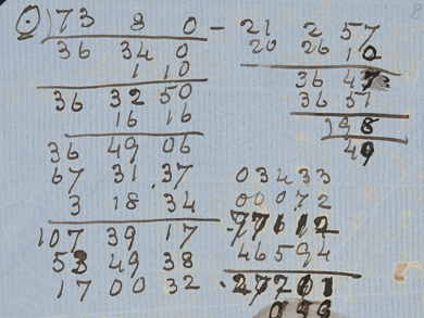 Image of a page of David Livingstone, Calculations and Geographical and Cultural Notes, 4-6 November 1872, detail. Copyright David Livingstone Centre, Dr. Neil Imray Livingstone Wilson, University of Glasgow Photographic Unit. CC BY-NC 3.0 Image of a page of David Livingstone, Calculations and Geographical and Cultural Notes, 4-6 November 1872, detail. Copyright David Livingstone Centre, Dr. Neil Imray Livingstone Wilson, University of Glasgow Photographic Unit. CC BY-NC 3.0