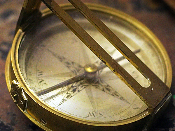 Livingstone's compass. Copyright Livingstone Online. May not be reproduced without the consent of the Scottish National Memorial to David Livingstone Trust. Livingstone's compass. Copyright Livingstone Online. May not be reproduced without the consent of the Scottish National Memorial to David Livingstone Trust.